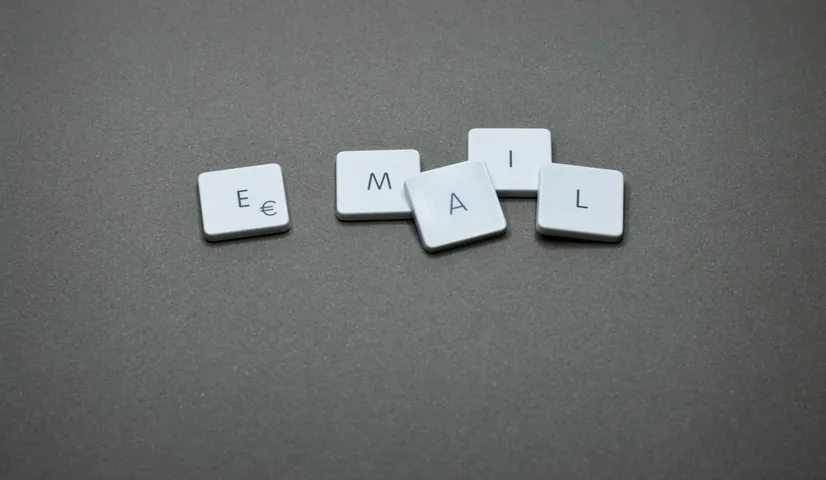 Letter tiles spelling out the word email